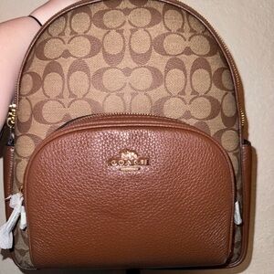 Coach Brown Signature Backpack